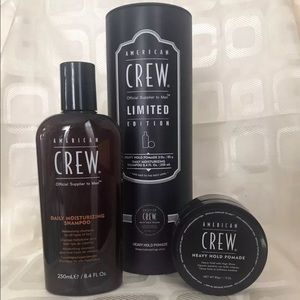NWT AMERICAN CREW 3pc SET! Shampoo + Pomade!